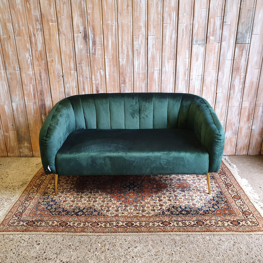 MIAMI: Contemporary  Green Two Seater Sofa