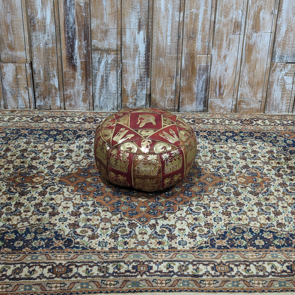 Red and Golden Pharaoh Pouffe