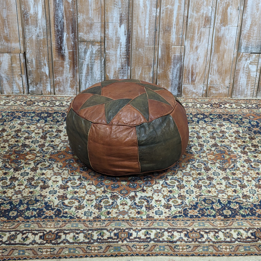 Green and Brown Pouffe