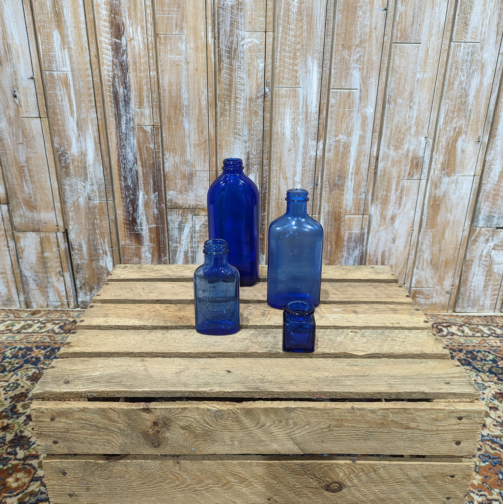 Blue Vintage Bottles
