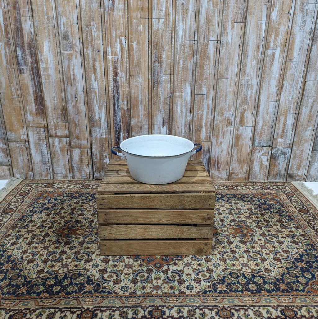 Medium White Enamel Bowl