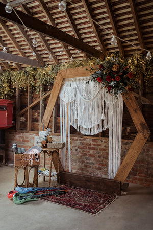 Wooden Hexagonal Backdrop