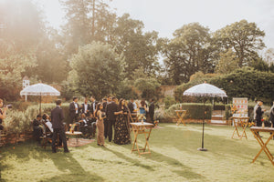 White Parasol with stand