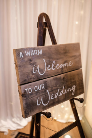 A Warm Welcome To Our Wedding Sign