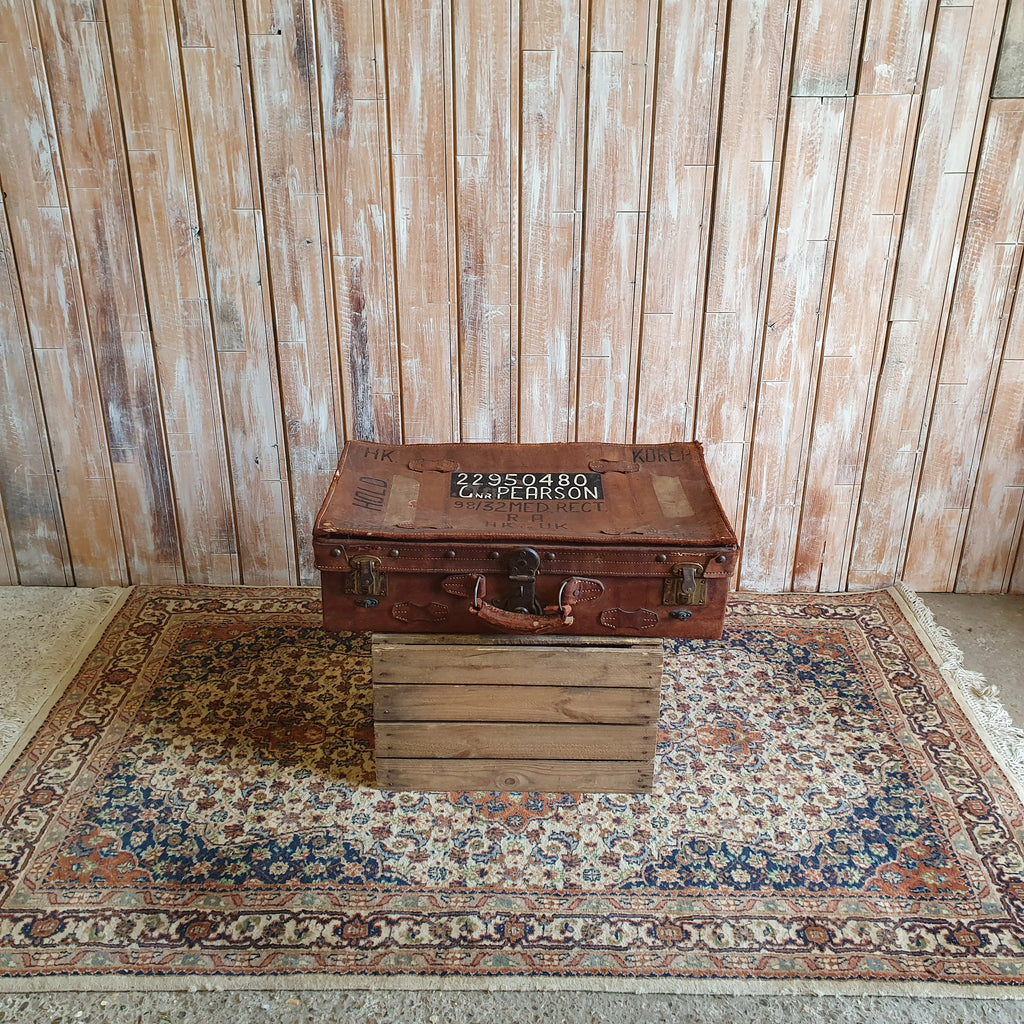 Case 7: Large Leather Suitcase With Wording
