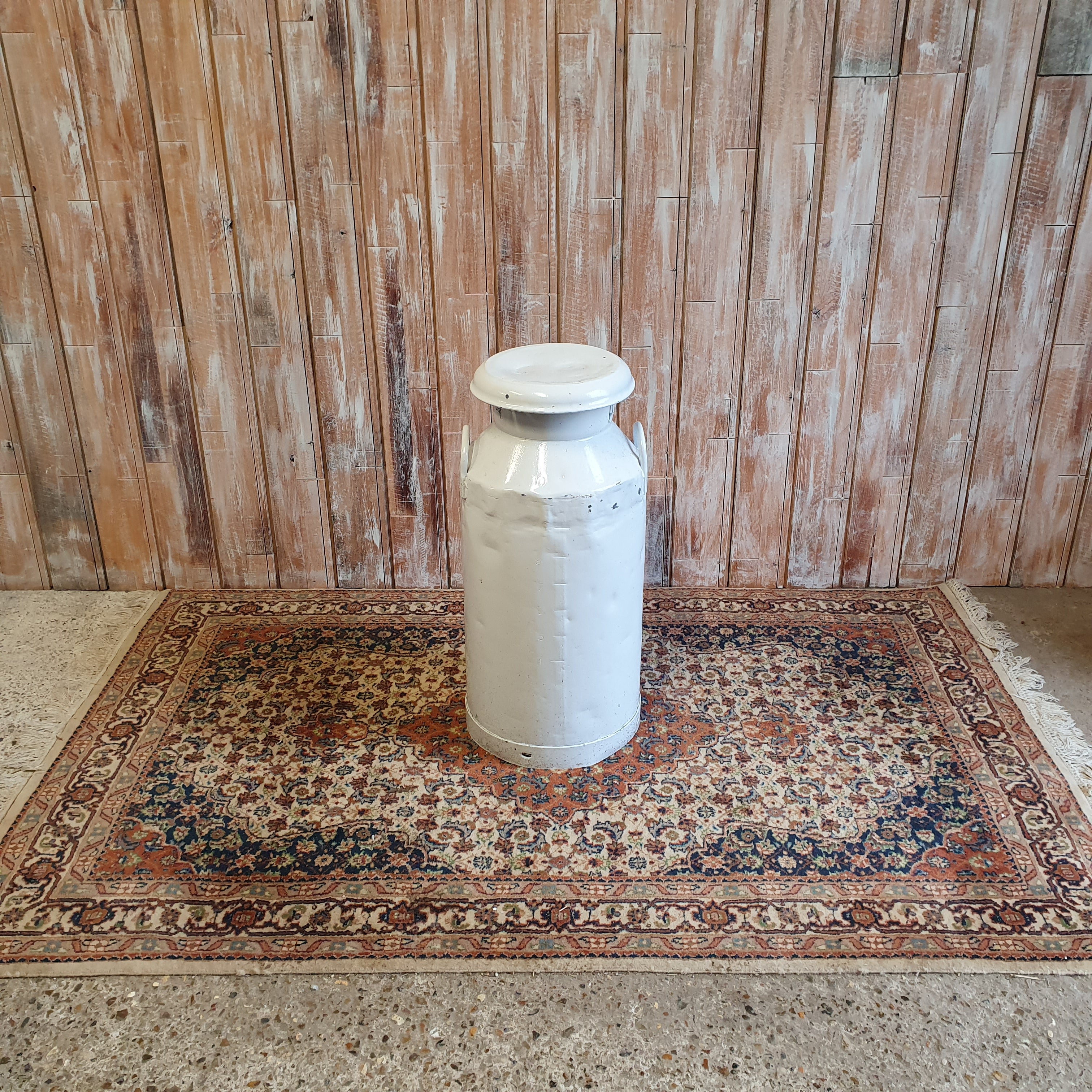 Large White Vintage Nestle Milk Churn