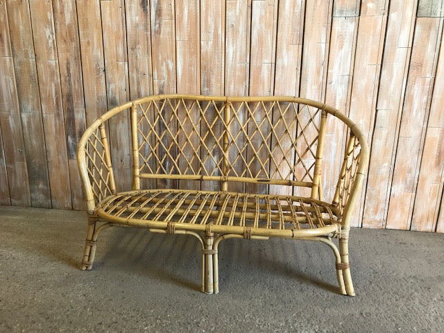 SALLY: Vintage Cane Sofa