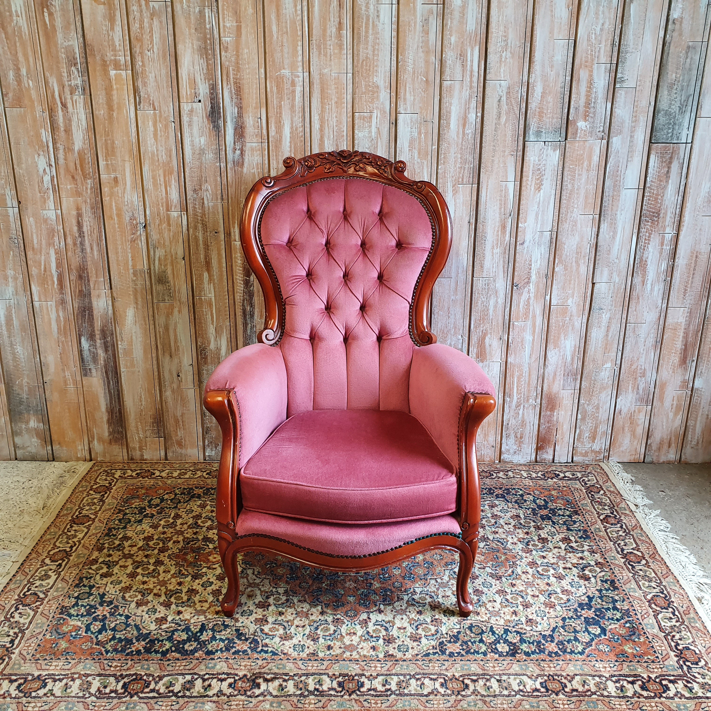 Vintage pink on sale chair