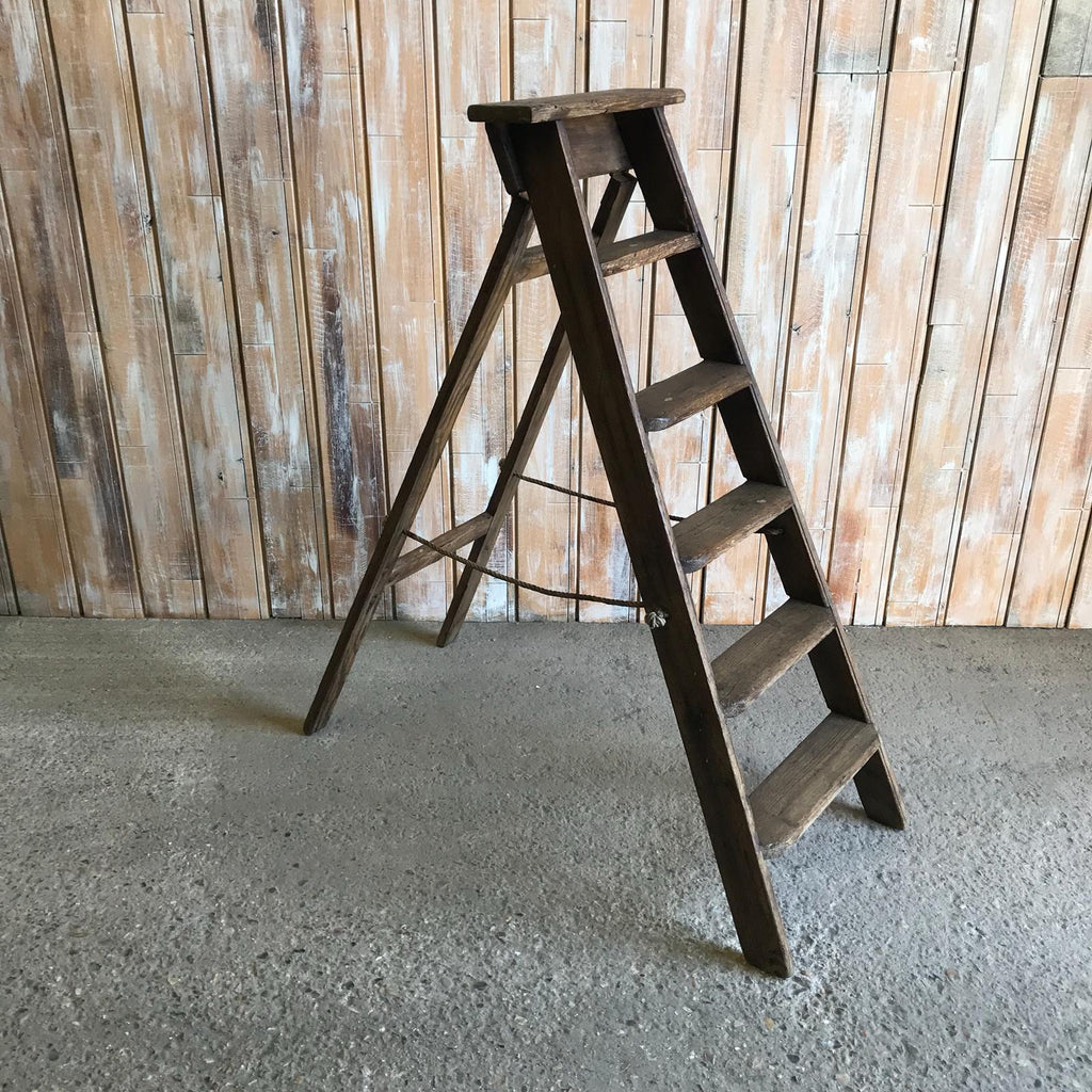 Small Vintage Dark Brown Ladder