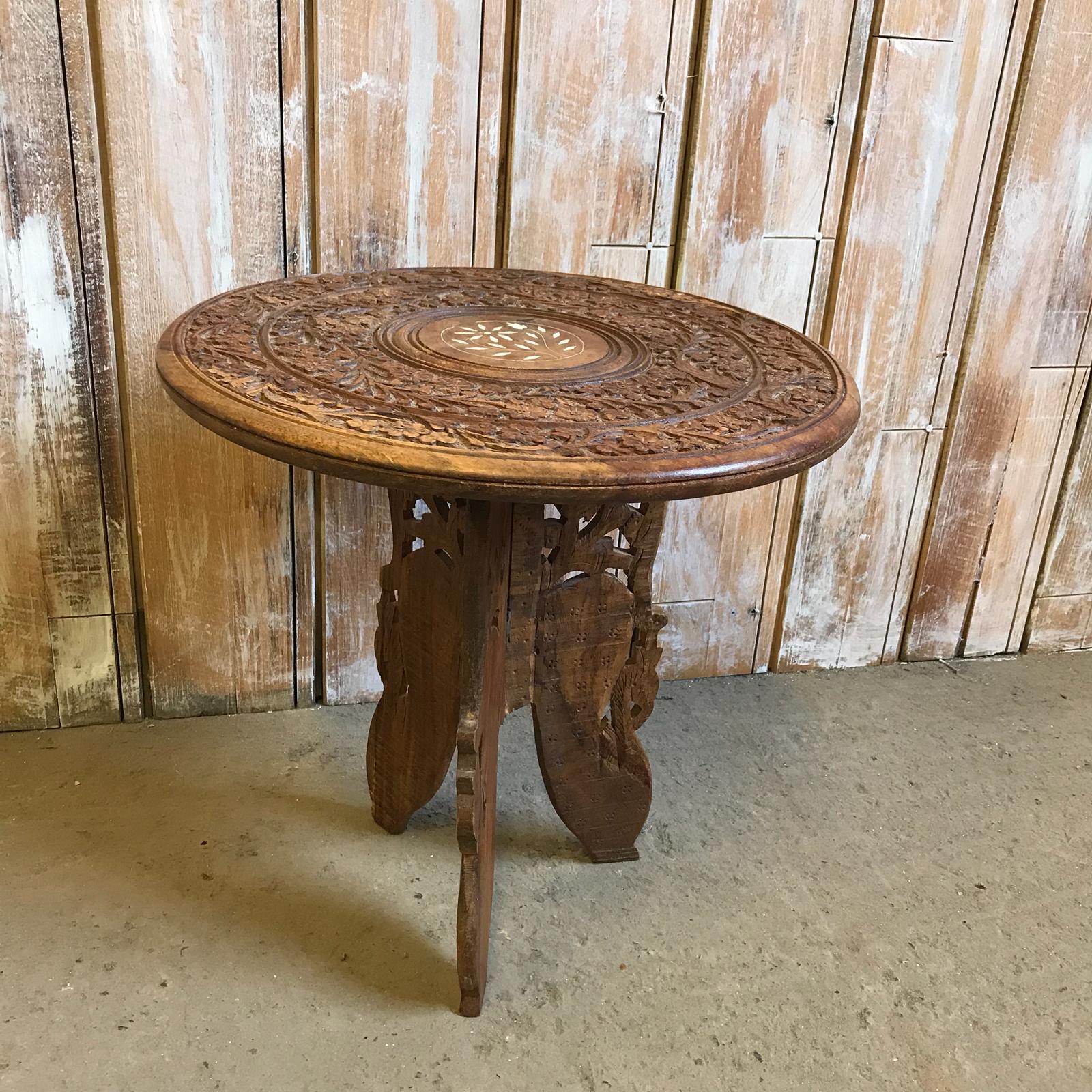 Wooden Carved Moroccan Table
