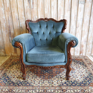 TRICIA: Teal Armchair