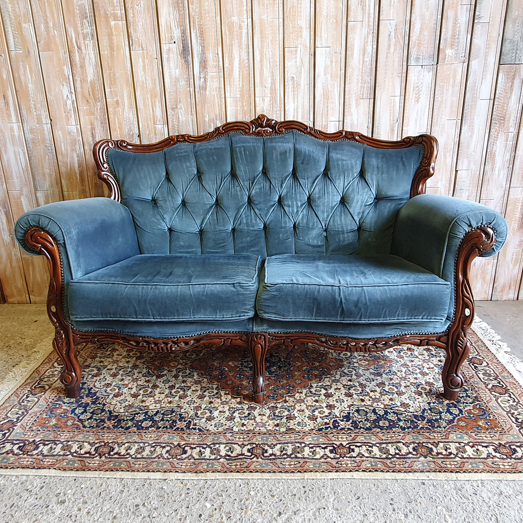 TILLIE: Teal Two Seater Sofa