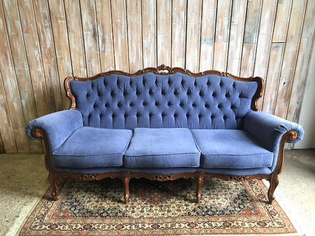 Vintage blue sofa new arrivals