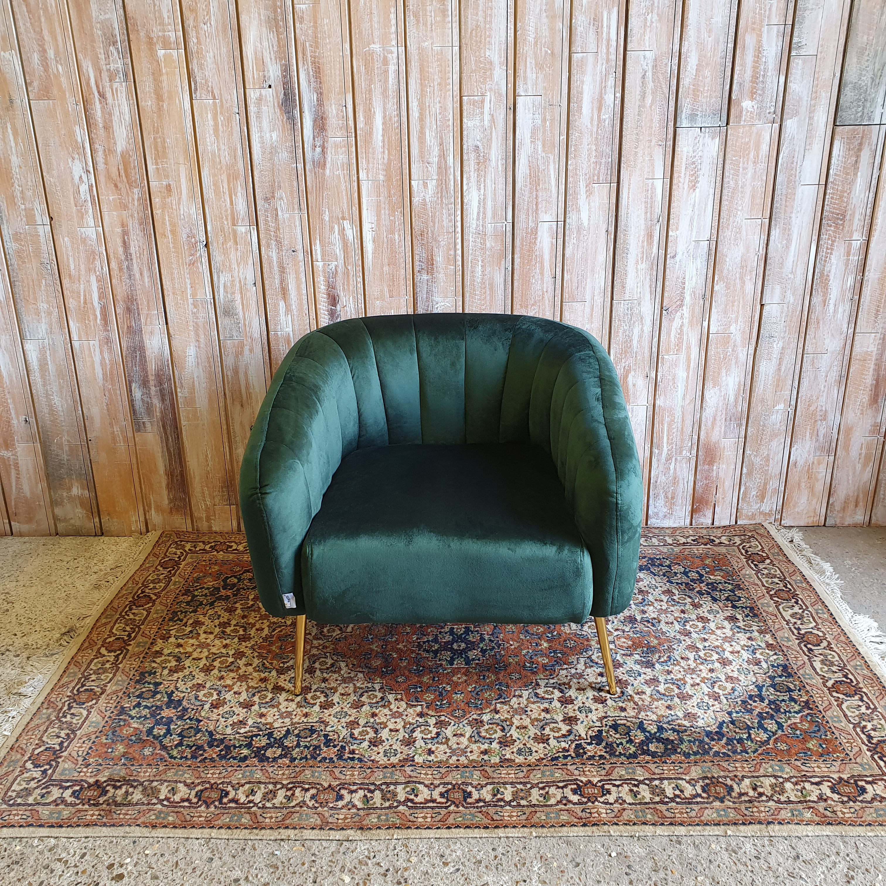 LEX: Contemporary Green Single Seater Chair