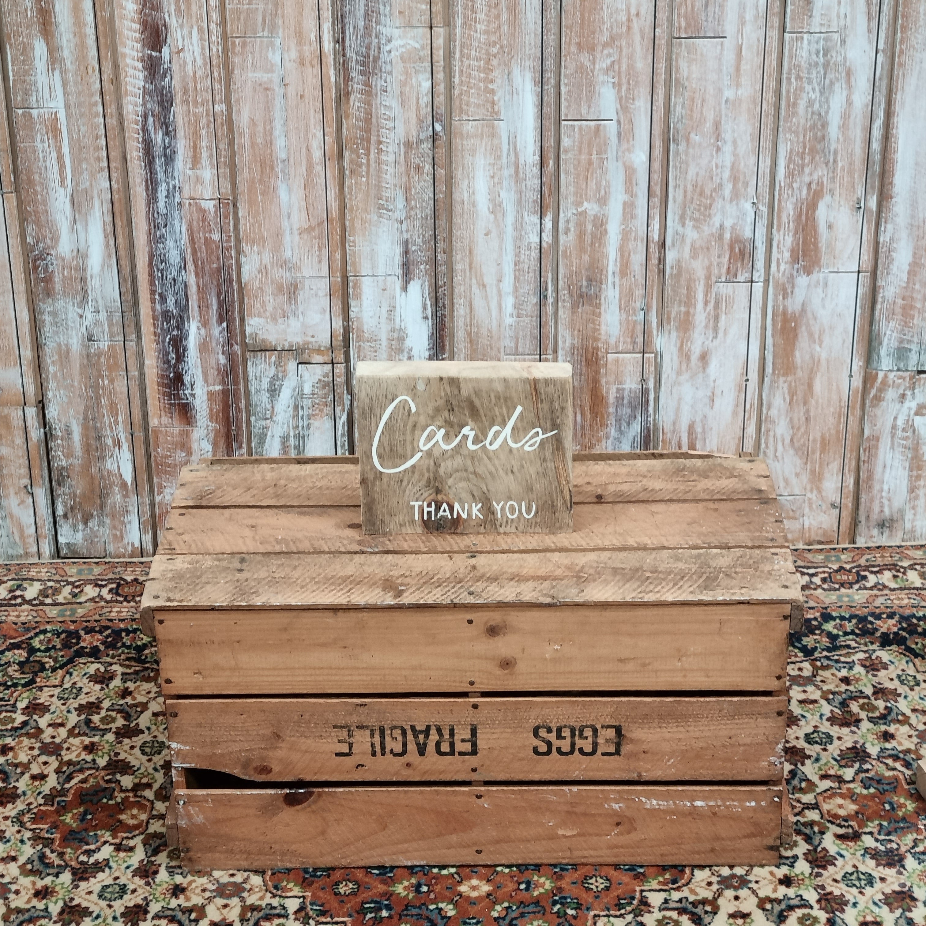 Wooden Card Sign