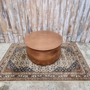 Large Copper Hammered Table