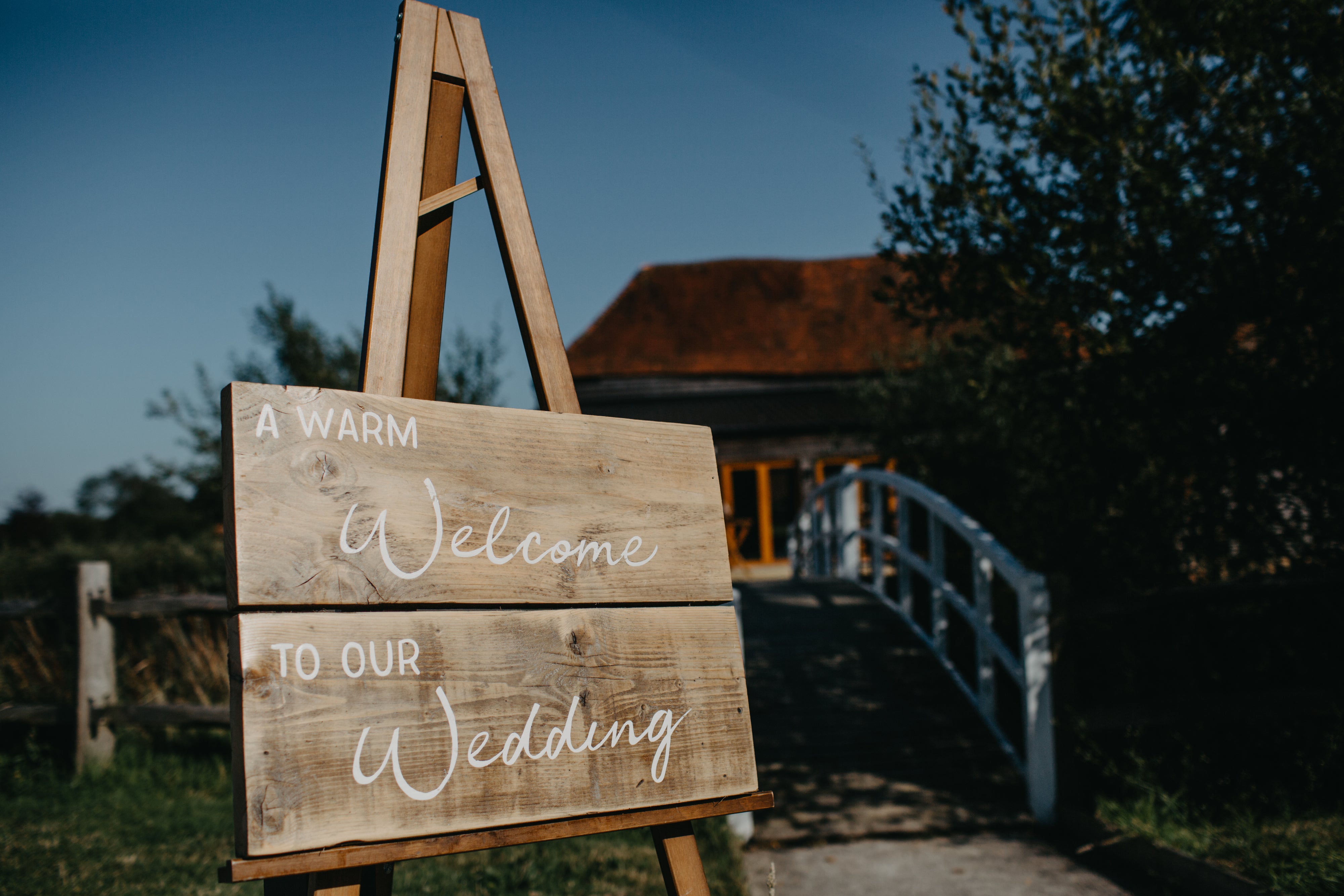 A Warm Welcome To Our Wedding Sign