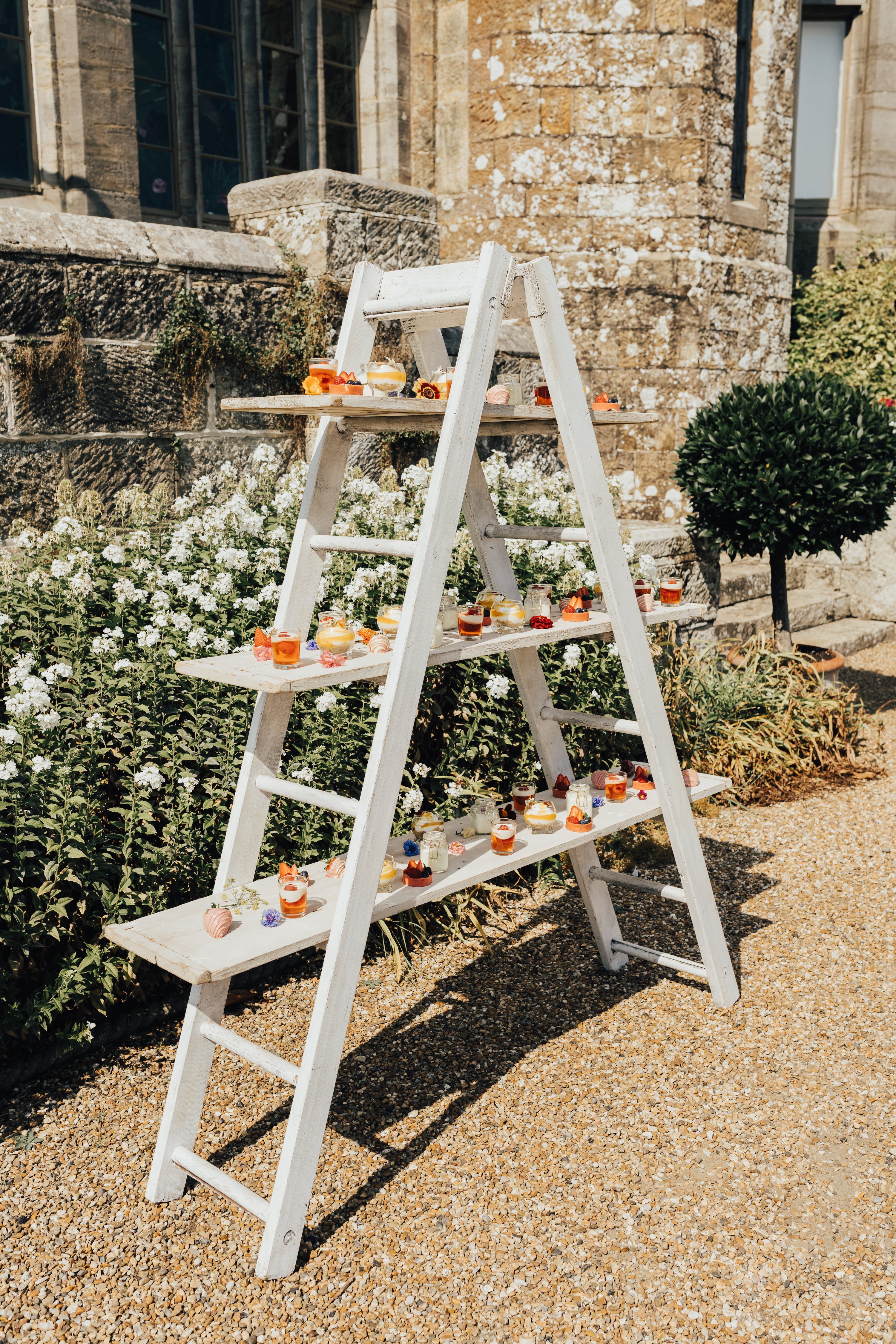 White A Frame Display Ladder Locate To Create